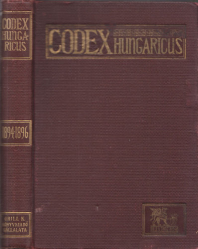 Codex Hungaricus - Magyar Trvnyek: 1894-1896. vi trvnycikkek