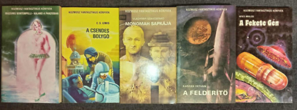 (5db) Kozmosz Fantasztikus Knyvek knyvcsomag: Kaland a panziban / A csendes bolyg / Monomah sapkja / Ktszemlyes vilg - A feldert / A fekete gn