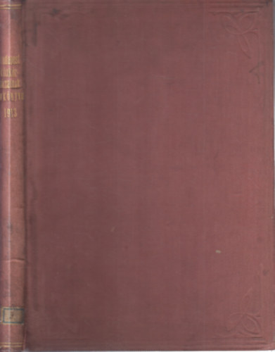 Budapest sz�kesf�v�ros k�zk�rh�zainak �vk�nyve 1913.