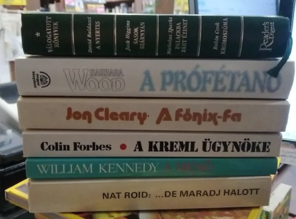 6 db-os K�NYVMENT� AJ�NLAT, krimi: A nyertes/Sasok sz�rny�n/Palackba z�rt �zenet/Kromosz�ma+ A pr�f�tan�+ A F�nix-fa+ A Kreml �gyn�ke+ A men�+ ...de maradj halott