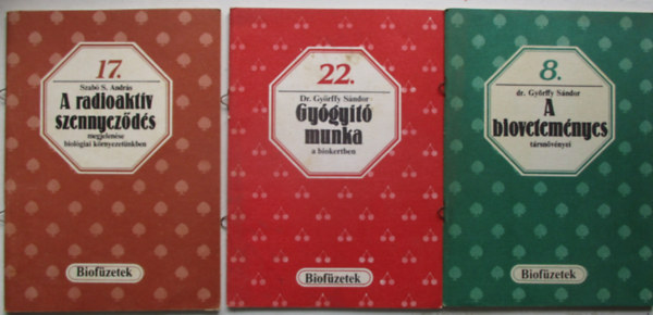 3 db a Biofzetek sorozatbl (Gygyt munka a biokertben, A radioaktv szennyezds, A biovetemnyes)