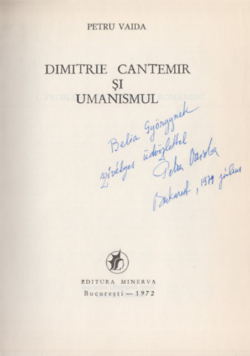 Dimitrie Cantemir si umanismul (Dediklt)