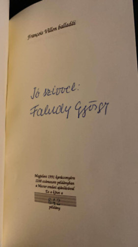 Francois Villon - Francois Villon ballad�i (Faludy Gy�rgy �tk�lt�s�ben)