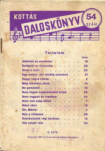 Kotts Dalosknyv 54. szm