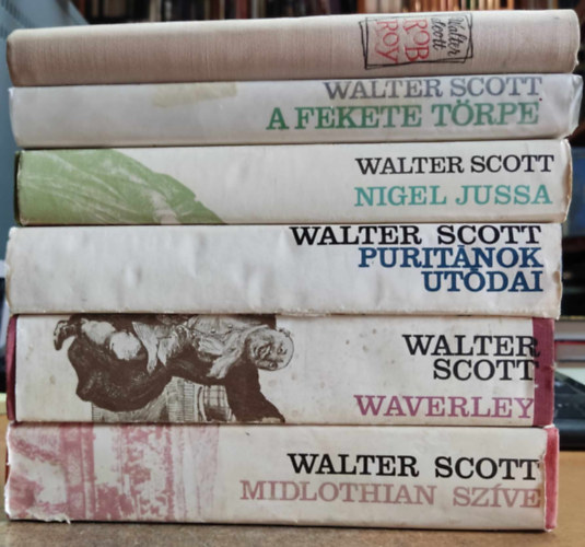 6 db Walter Scott: A fekete trpe; Nigel Jussa; Midlothian szve; Rob Roy; Puritnok tdjai; Waverley