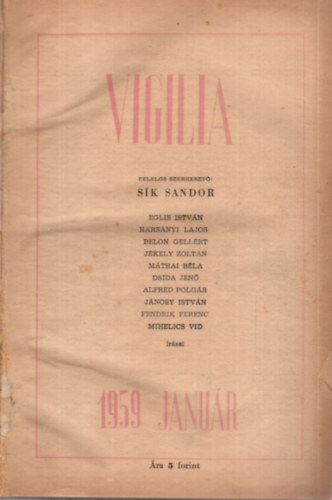 Vigilia 1959. XXIV.  vf.