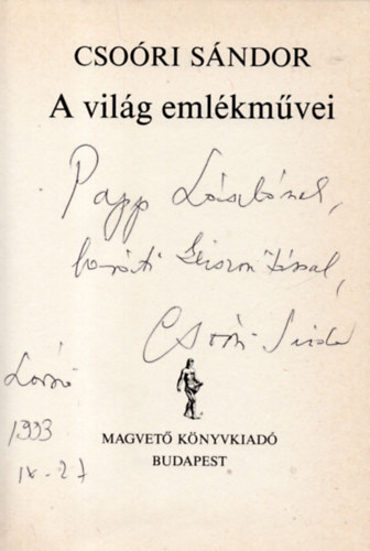 A vilg emlkmvei