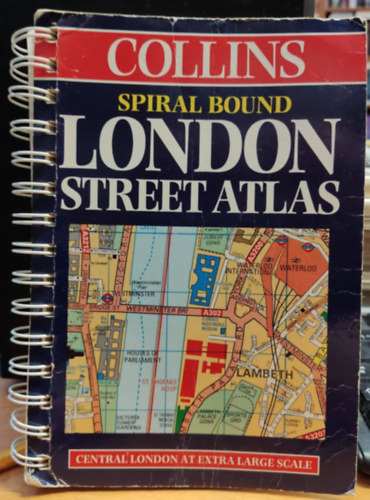 Collins Spiral Bound London Street Atlas with Central-London at Extra-Large Scale