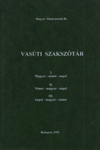 Vasti szaksztr (Magyar-nmet-angol)