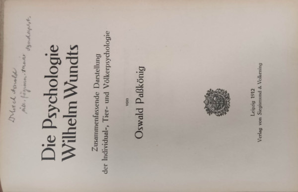 Die Psychologie Wilhelm Wundts - Zusammenfassende Darstellung der Individual-, Tier- und Vlkerpsychologie