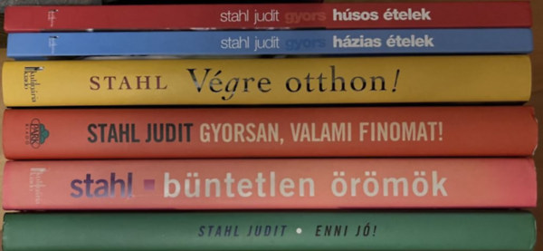 6DB STAHL JUDIT KTET: 1.	BNTETLEN RMK 2.	ENNI J 3.	GYORS HZIAS TELEK 4.	GYORS HSOS TELEK 5.	GYORSAN VALAMI FINMAT 6.	VGRE OTTHON