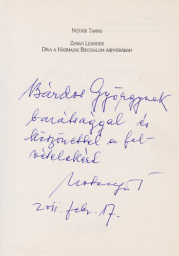 Zarah Leander - Dva a Harmadik Birodalom rnykban (CD mellklettel) (Dediklt)