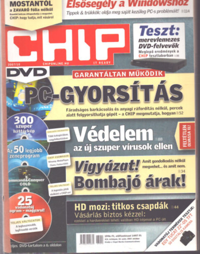 Harangoz� Csongor - 3 db Chip magazin egybek�tve: 2007/10., 11. 12. sz�mok