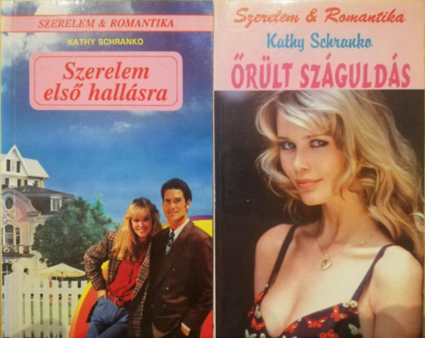 2 db k�tet a Szerelem & Romantika sorozatb�l (Szerelem els� hall�sra, �r�lt sz�guld�s)