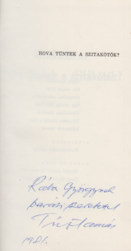 Hova t�ntek a szitak�t�k?