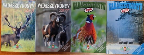 4db Vad�sz�vk�nyv :2015+2016+ 2017+ 2018