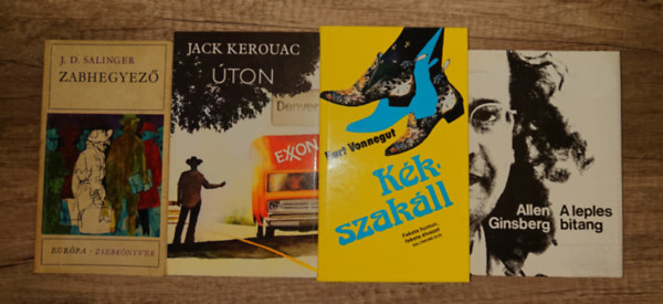 Kurt Vonnegut, J. D. Salinger Jack Kerouac - 3 kultikus reg�ny a 20. sz�zad amerikai irodalm�b�l aj�nd�k Ginsberg verssesk�tettel: Zabhegyez�, K�kszak�ll, �ton + A leples bitang