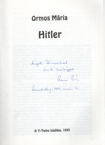 Hitler- Dediklt