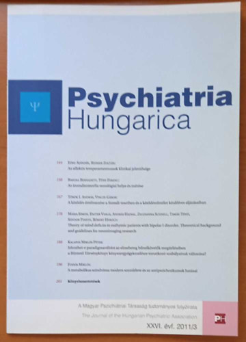 Psychiatria Hungarica XXVI. �vf. 2011/3