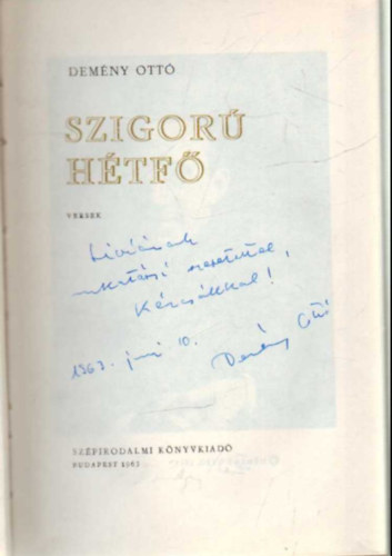 Szigor� h�tf�