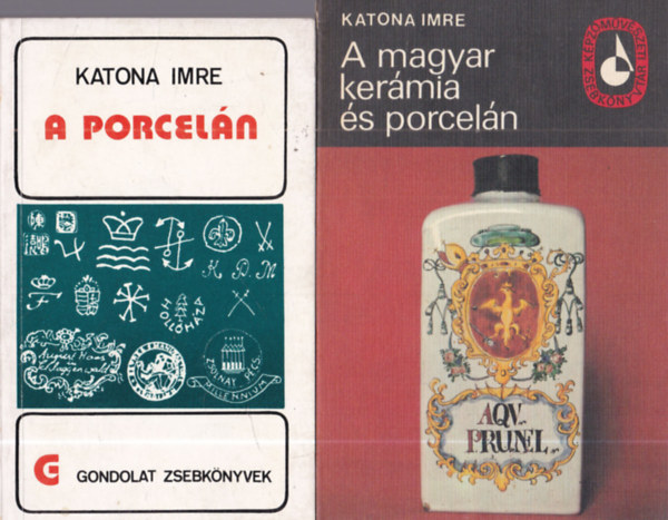 2 db porcel�nos k�nyv: A magyar ker�mia �s porcel�n + A porcel�n