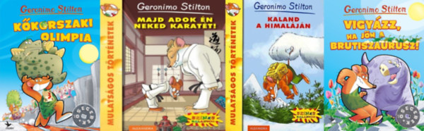 4 db Geronimo Stilton ktet: Kaland a Himaljn + Majd adok n neked karatt! +  + Kkorszaki olimpia