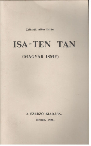 Isa-ten tan (magyar isme)