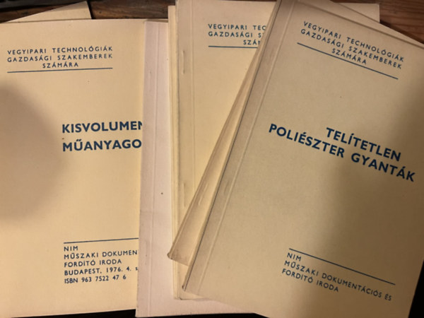 Heged�s Tibor Dr. Balajti Andr�s Dr. Bukosza Istv�nn� - Akril-�s metakril polimerek + Akrilsav, metakrilsav �s sz�rmaz�kaik + Alkidgyant�k +Kisvolumen� m�anyagok I-II.+ Tel�tetlen poli�szter gyant�k + Poli�sztersz�lak