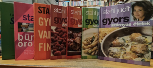7 db Stahl Judit: Bntetlen rmk; Enni j!; Gyorsan, valami finomat!; Gyors dessgek; Gyors hsos telek; Gyors olaszos tsztk; Gyors szrnyas telek
