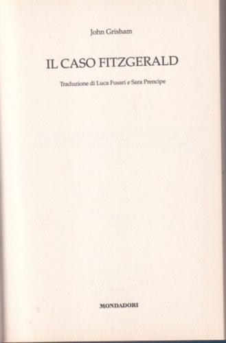 Il caso Fitzgerald Traduzione di Luca Fusari e Sara Prencipe