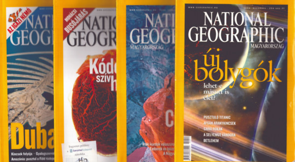 4 db National Geographic Magyarorszg magazin: 2004/12, 2006/1, 2007/1, 200/2. szmok