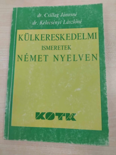Klkereskedelmi ismeretek nmet nyelven
