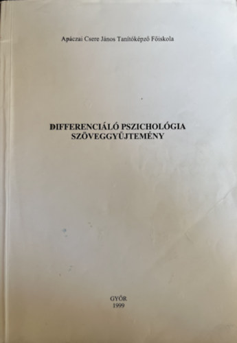 Differencil pszicholgia szveggyjtemny