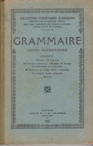 Grammaire (Cours �l�mentaire)