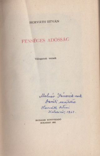 Fens�ges Ad�ss�g (Dedik�lt)