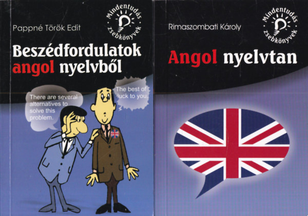2 db. Mindentudás zsebkönyvek (Beszédfordulatok angol nyelvből + Angol nyelvtan)