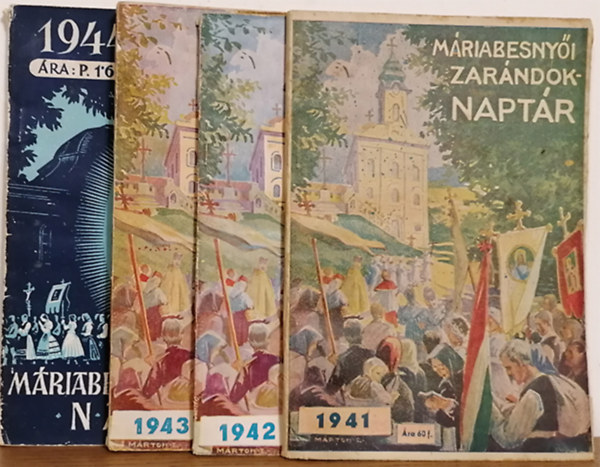 Mriabesnyi zarndoknaptr 1941, 1942, 1943, 1944 (4 db)