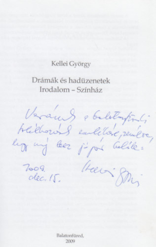 Drmk s hadzenetek - Irodalom-sznhz