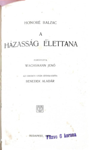 A h�zass�g �lettana