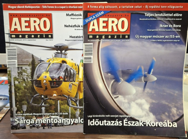 2 db Aero magazin: XV. �vfolyam, 2012. december-2013. janu�r + XVIII. �vfolyam, 2016. szeptember