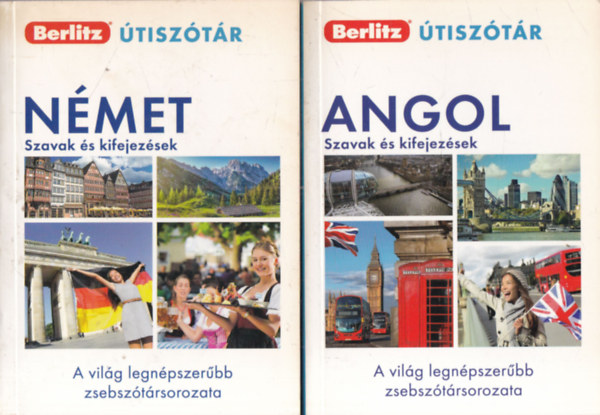 2 db. Berlitz �tisz�t�r (N�met + Angol)- Szavak �s kifejez�sek