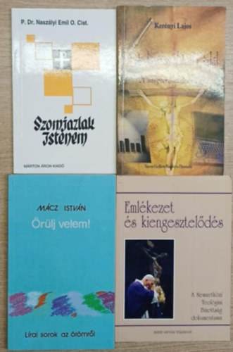 4 db vallsos knyv: Szomjazlak Istenem - A tudomny Istenre tall - Emlkezet s kiengesztelds - rlj velem!