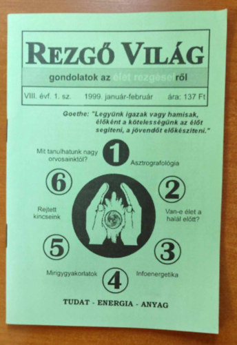 Rezg� Vil�g - VIII. �vf. 1. Sz. 1999. janu�r-febru�r