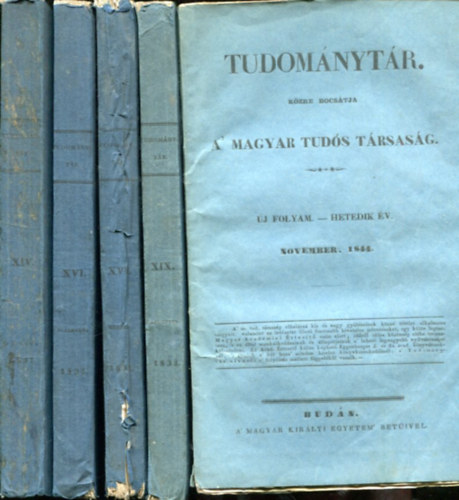 5 db Tudomnytr (Magyar tuds trsasg)