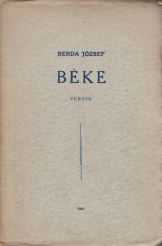 Bke (I. kiads) (szmozott)