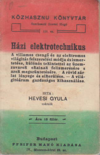 Hzi elektrotechnikus (Kzhaszn knyvtr)