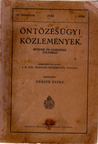 �nt�z�s�gyi K�zlem�nyek - M�szaki �s gazdas�gi foly�irat 1942.1. sz.