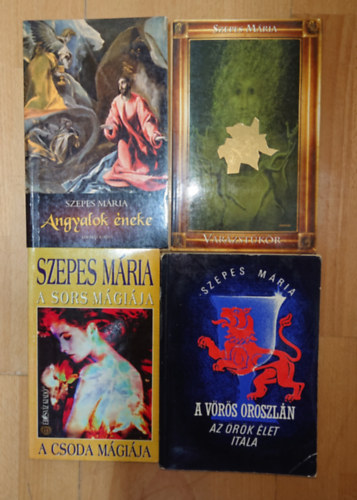 4 k�tet Szepes M�ri�t�l: Var�zst�k�r, A sors m�gi�ja, Angyalok �neke, A v�r�s oroszl�n II.