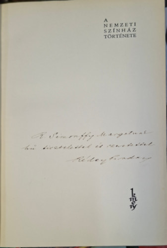 Nemzeti Sz�nh�z t�rt�nete - Dedik�lt