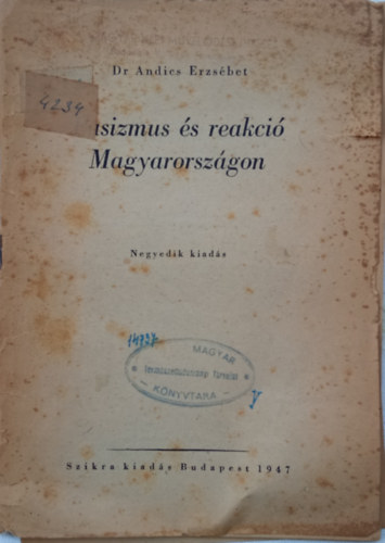 Fasizmus �s reakci� magyarorsz�gon
